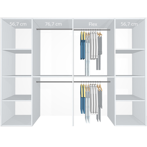 Inventar fra bredde 260 cm til 280 cm - Kitchn - Model B